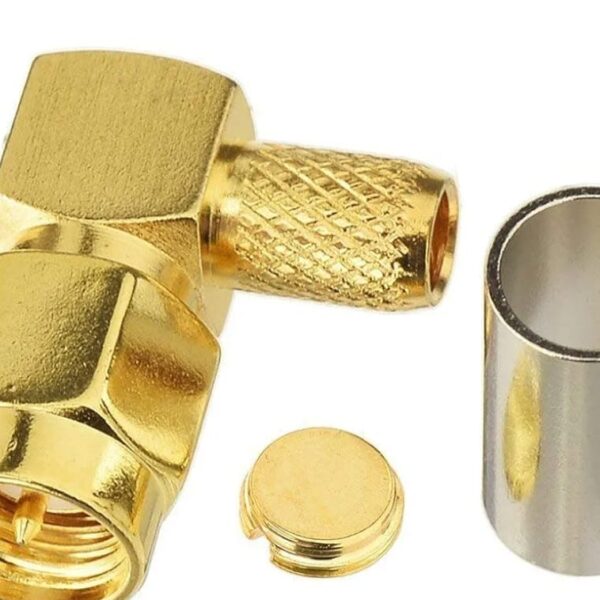 SMA Male Crimp Connector Right Angle for RG316