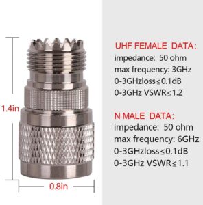 N MALE TO UHF FEMALE ADAPTOR - Image 2