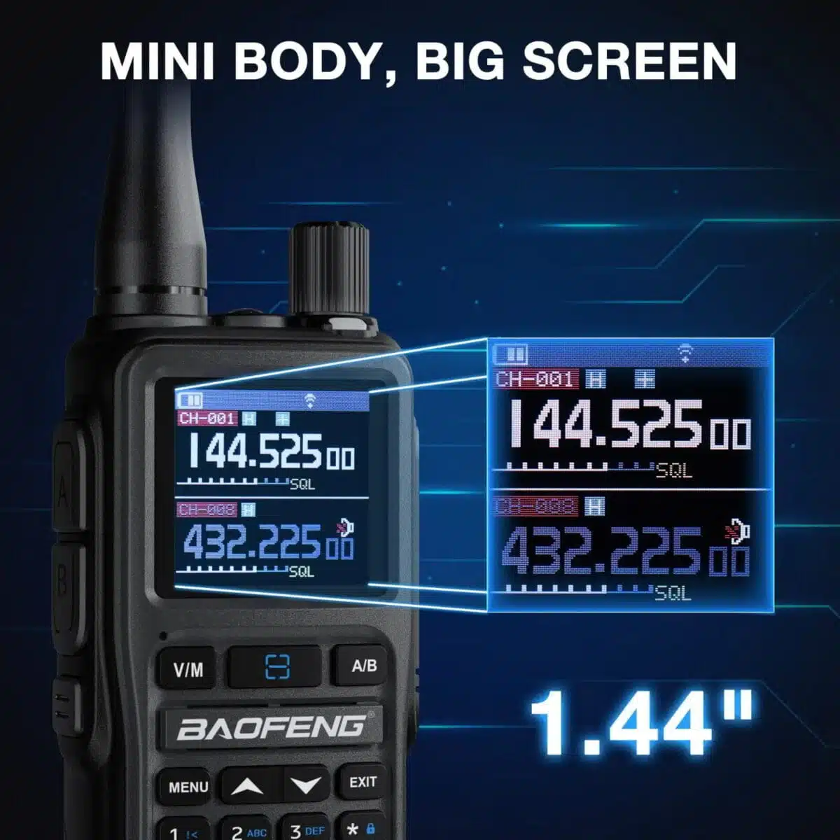 UV-5R Mini 5W Dual Band Radio with Airband AM Rx - Image 3