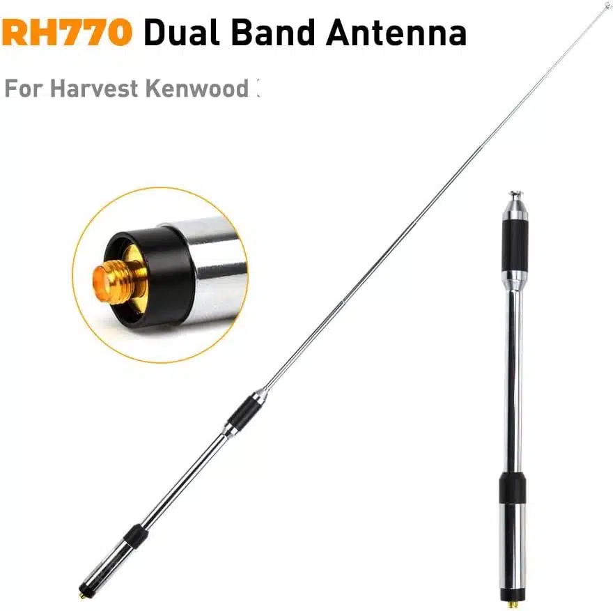 RH770 Dual Band 144/430MHz High Gain SMA-Female Telescopic Handheld Radio Antenna - Image 7