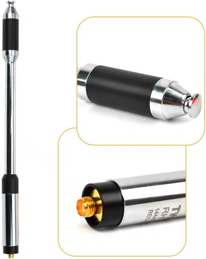 RH770 Dual Band 144/430MHz High Gain SMA-Female Telescopic Handheld Radio Antenna - Image 5