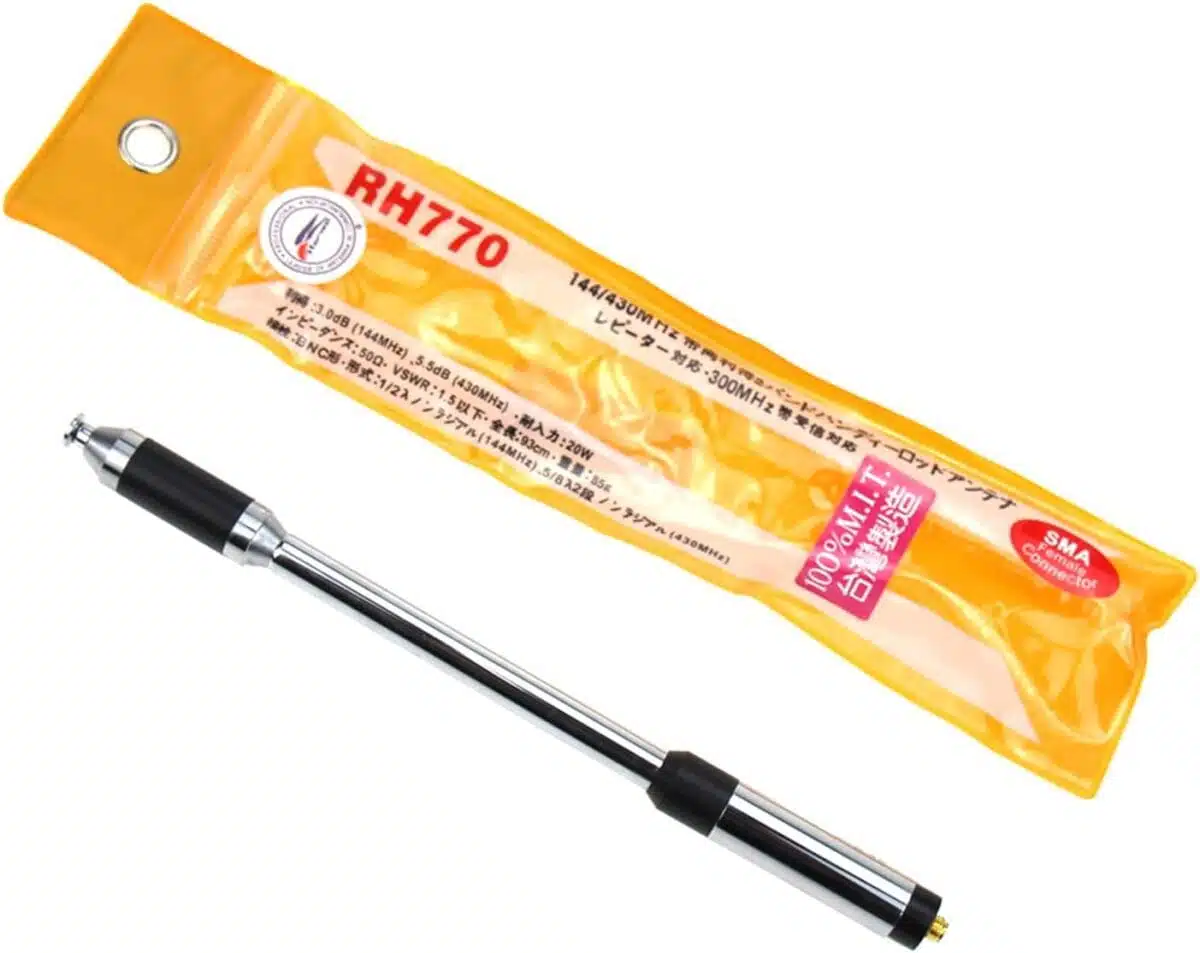 RH770 Dual Band 144/430MHz High Gain SMA-Female Telescopic Handheld Radio Antenna - Image 8